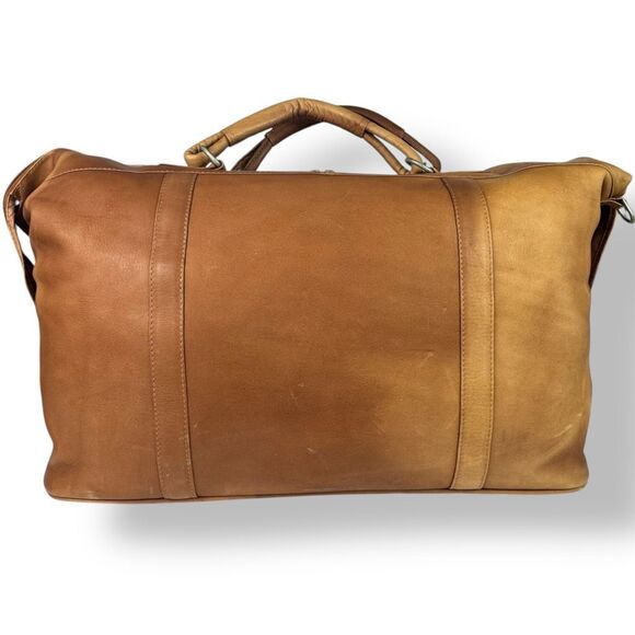 Piel Leather Vintage Colombian Duffel Travel Overnight Bag Weekender Rugged - Picture 5 of 16